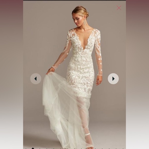 David bridal Wedding dress , size 2 - Picture 4 of 14